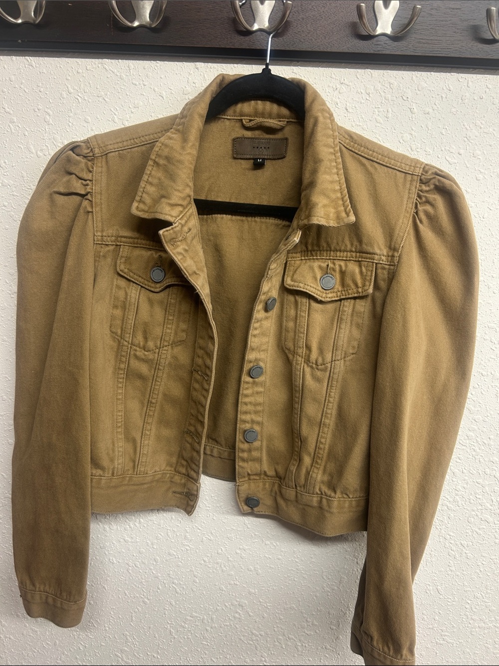 Blank NYC Tan Cropped Jean Jacket